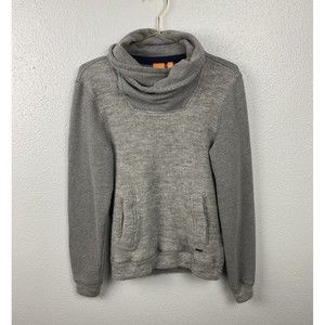 Hugo Boss Womens Size Medium Turtleneck Gray Wool Pullover Sweater